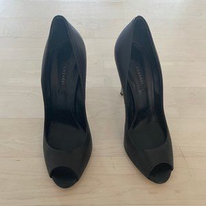 Sexy black designer stiletto heels barely used!!!